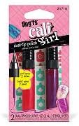 Fing'rs Cali Girl Dual-Tip Polish, 2 Dual-Tip Polish, 2 Stencil Sheets