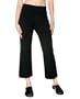 Danskin Women's Yoga Cotton Crop Pant,Black,Small