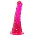 Six Inch Pink Anal Corkscrew with Suction Cup
