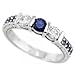 Beautiful 0.30ct Blue Sapphire & Diamonds