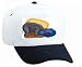 White Cap with elephant, drinking, water, trunk, animal