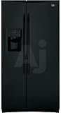 Review GE  / GE Profile PSHF6RGXBB 25.5 cu. ft. Side-by-Side Refrigerator with 3 Glass Shelves, Integrated Ice System with External Ice/Water Dispenser and Top Bevel Design: Black