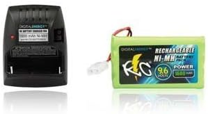 Educational Products - True Energy 9.6V/1600mAh Ni-MH RC Car Battery/Charger Combo - [Holiday Gifts]
