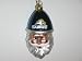 BUFFALO SABRES Blown Glass Smiling Santa Cap CHRISTMAS ORNAMENT (3.5" tall & 2" wide)