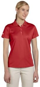 adidas Golf Ladies ClimaLite(r) Pique S-Sleeve Polo>M UNI- RED A131