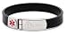 6043 - Rubber Bracelet Thick - Black - 9 - Medical ID