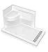 Fleurco ASBR6032-18-11 Bella Shower Base with Seat in Acrylic - Right Side Configuration With Drain Cover: Chrome Finish Drain Cover