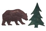 Wallies 25 Rustic Bear Tree Lodge Wallpaper Cutouts