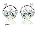 Swarovski crystal earrings - Chibi Maruko Owl (Green)sold by FFATTYCAT