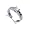 Nickel Free Sterling Silver Princess Cut Clear Cubic Zirconia Two Tone Finished Rhodium Plated 6mm Band Ring Size 5