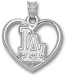 Los Angeles Dodgers LA Heart Pendant - Sterling Silver Jewelry