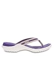 Crocs Toe Post Sandal CAPRI SUEDE, Color: White/Ultraviolet - Dunkellila, Size: W4 - 33/34