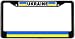 Ukraine Ukrainian Flag Black License Plate Frame Metal Holder