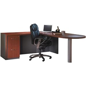 Mayline Office Furniture 66" x 84" L Shaped Peninsula Desk,Mayline Office Furniture,MYLN-HCA120,IJA179