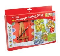 Childrens Toyshop  Toys : Mini Kids Art Painting by Number Set with Paint & Easel