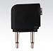 AIRLINE AIRPLANE ADAPTER FOR HEADPHONES HEADSET STEREO PLUG 3.5mm 1/8