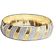 Gold and Rodium Plated Bangle Bracelets Costume Jewelry in Indian-Style 2.3 inches