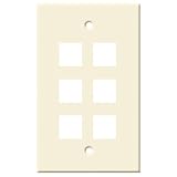 On-Q/Legrand 6 Port ValuePort Wallplate, Light Almond