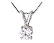 1/3 ct.tw Round Diamond Solitaire Pendant in Platinum