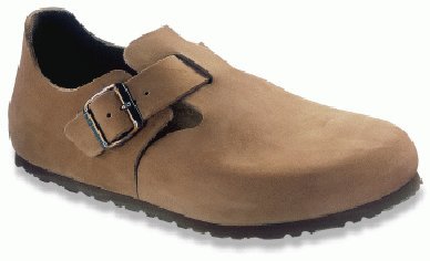 Birkenstock walking-shoes London from Nubuck in Cocoa with a regular insole