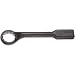 Martin 8807A Forged Alloy Steel 1-1/8" Opening 45 Degree Offset Striking Face Box Wrench, 12 Points, 10" Overall Length, Industrial Black Finish