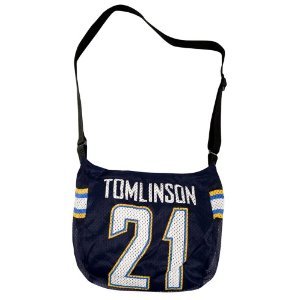 San Diego Chargers NFL Tomlinson #21 Little Earth Jersey Tote Purse