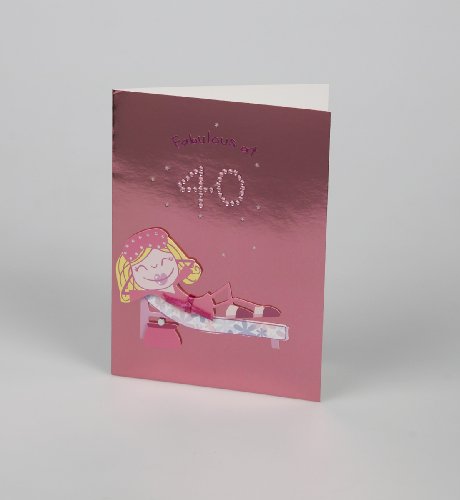 Fabulous at 40 Dotty Birthday Card