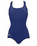  : Speedo Women's Aquatic Xtra Life Lycra Solid Conservative Ultraback Swimsuit, Black, 10