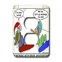 Rich Diesslins Funny KNOTS Scouting Cartoons - Scouting Out High Adventure - Snow Sports - Light Switch Covers - 2 plug outlet cover