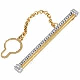 Forzieri DiFulco Line Gold and Stainless Steel Tie Clip