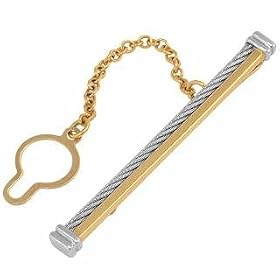 Forzieri DiFulco Line Gold and Stainless Steel Tie Clip by Forzieri