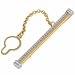 Forzieri DiFulco Line Gold and Stainless Steel Tie Clip