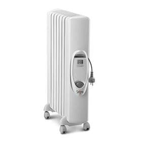 De'Longhi Stretto TRSW0715 Wall Mountable Oil Filled Radiator, 1.5kW