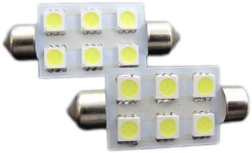 JLC 6-SMD D42 Festoon Light Bulbs - 5050 SMD LED Chips - Ultra Blue