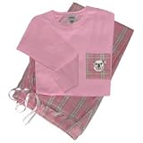 Women's pink plaid PJ's BullDog