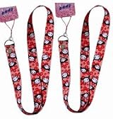 Pucca & Garu 2pc Lanyards Multi-purposes Holder - Pucca Lanyards - Red