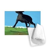 Amazing Black Dog, 2000 (acrylic on canvas) .. - Tea Towel 100% Cotton - Art247 - Tea Towel - 46x70cm