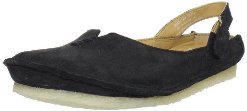 Clarks Women's Faraway Meadow Flat,Black Nubuck,7.5 M US