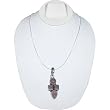 Sterling Silver Gemstone Pendant with Chain 1.25 Inches