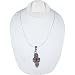 Sterling Silver Gemstone Pendant with Chain 1.25 Inches