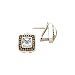 14K Yellow Gold and Sterling Silver Blue Topaz Fashion Earrings