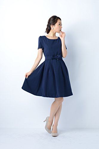 (ガール) GIRL 大人 ふんわり シンプル パーティー ドレス レディース 半袖 フレア スカート ワンピース 大きい サイズ フォーマル 結婚式 二次会 成人式 美ライン お呼ばれ fu-027