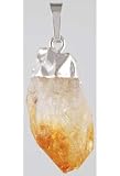 Natural Citrine and Silver Pendant