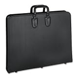 Vinyl Zippered Presentation Portfolio for 22 x 17 Inserts, 4-Part, 3' Cap, Black