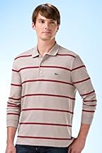 Long Sleeve Pima Jersey Printed Stripe Polo