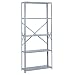 Lyon DD8704M Commercial Stand Alone Open Offset Angle Shelving with 7 Medium Duty Shelves, 36" Width x 18" Depth x 84" Height, Dove Gray