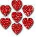 Carson Dellosa Dazzle Stickers Hearts Red - 75 Stickers Image