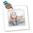 Ted Turner Looks For Employment - 10x10 Quilt Square