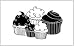 Cupcakes - Wood Mounted Rubber Stamps