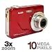Kodak EasyShare C180 10.2MP Digital Camera with 3x Optical Zoom and 2.4 inch LCD - Red